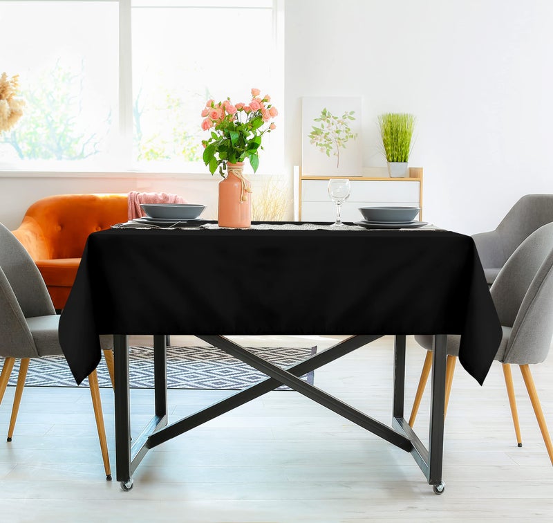 Utopia Kitchen Square Table Cloth 2 Pack(54x54 Inches, Black), Tablecloth Machine Washable, Polyester Table Cover for Dining, Buffet Parties, Picnics, Events, Weddings and Restaurants - Image 5